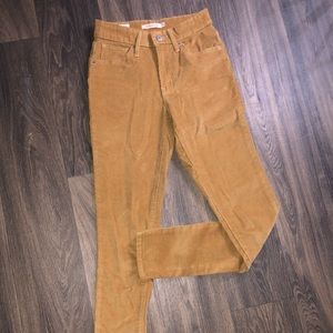 Levi Camel Corduroy Skinny Jeans